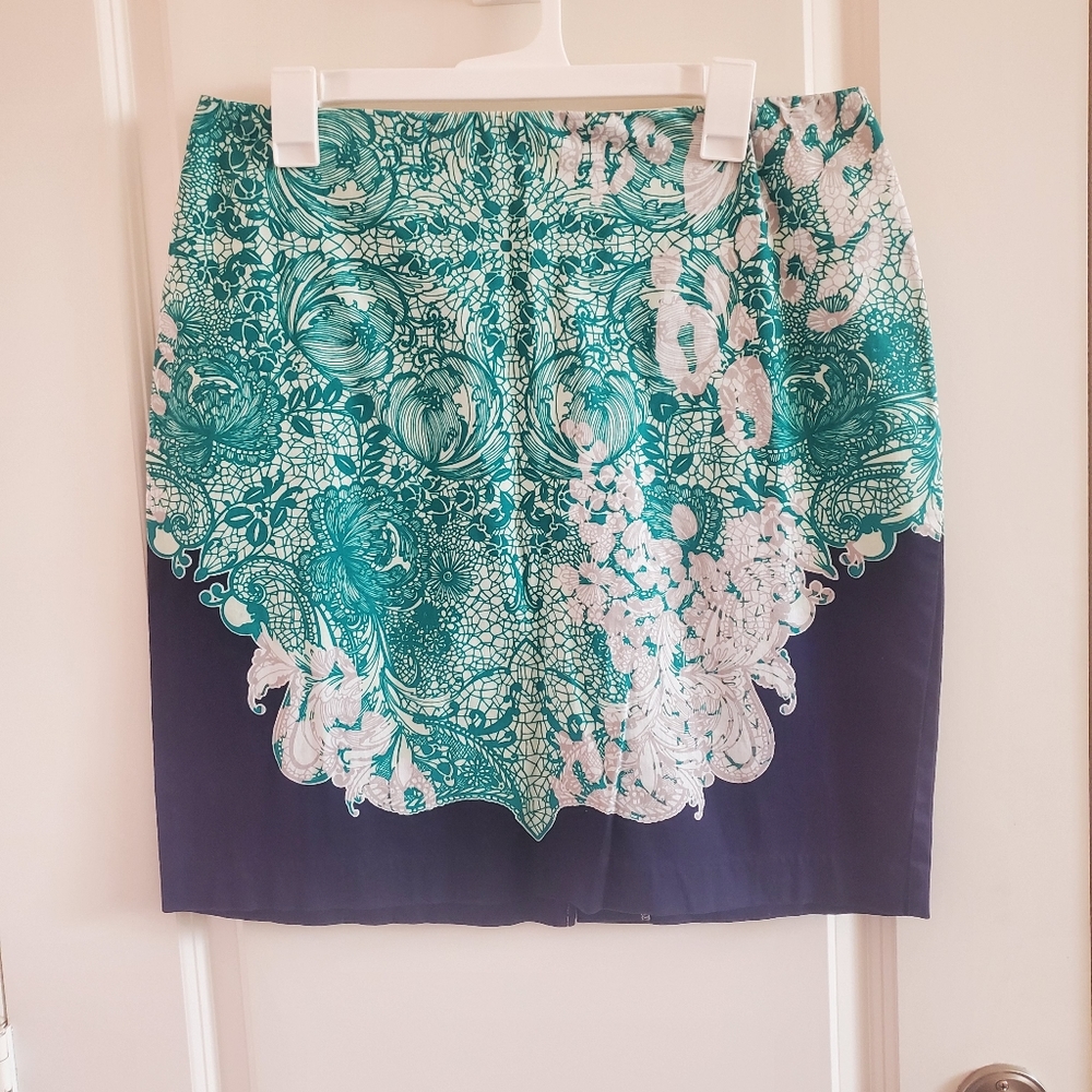 New York and Company Blue Pencil Skirt